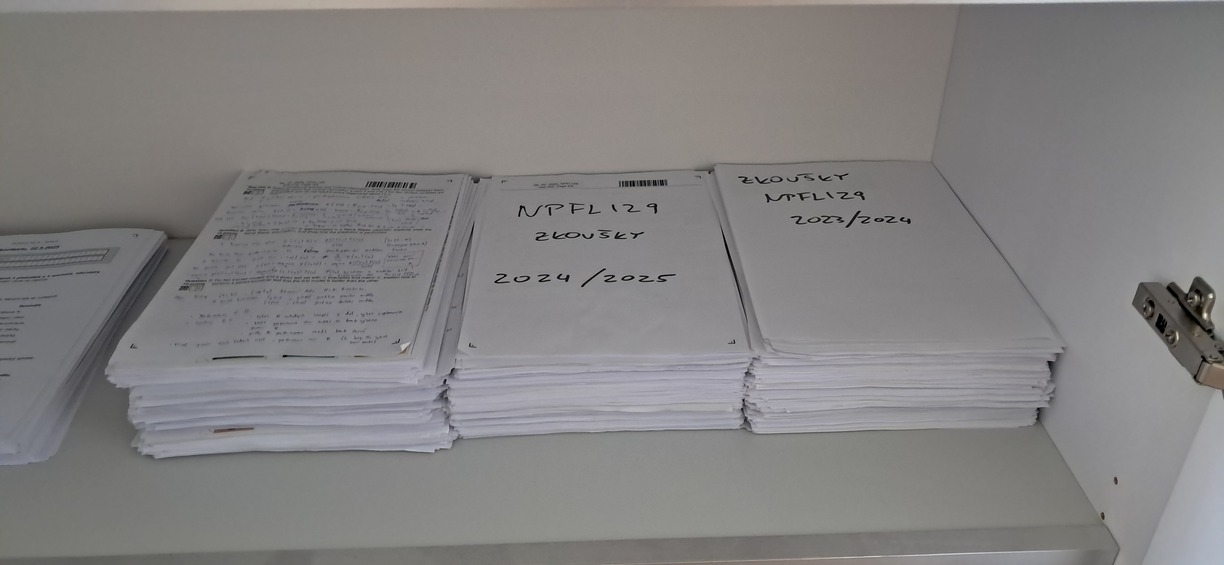 Piles of exams